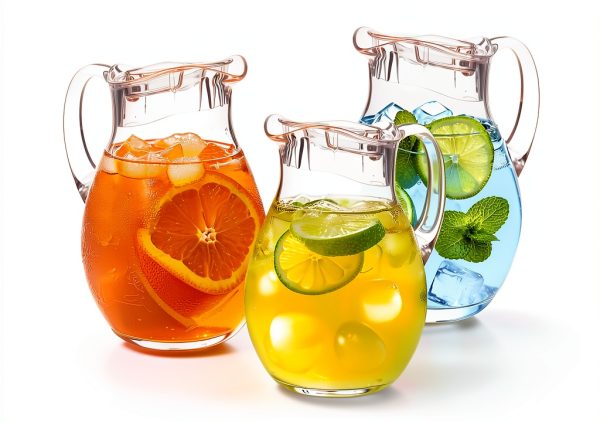 Clear Plastic Pitcher 72oz with Lid by Meolibour Beverage Jug-6