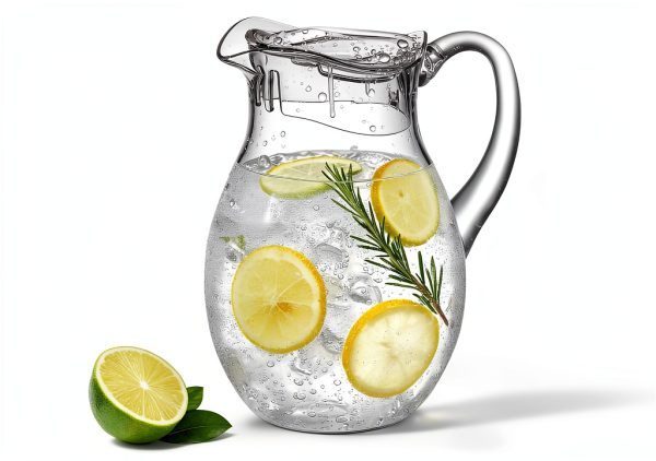 Clear Plastic Pitcher 72oz with Lid by Meolibour Beverage Jug-0