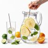 Clear Plastic Pitcher 72oz with Lid by Meolibour Beverage Jug-1