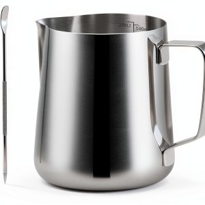 Milk Frothing Pitcher UMUACCAN 590ml Stainless Steel Jug with Pen-0