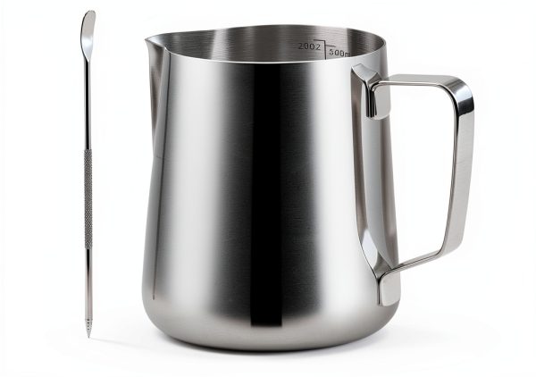 Milk Frothing Pitcher UMUACCAN 590ml Stainless Steel Jug with Pen-0