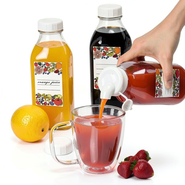 Glass Milk Bottle 2 Pack by Syntic – 32oz Airtight Reusable Jugs-6