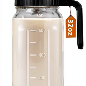 Breast Milk Pitcher Mihlapi 32oz Mason Jar with Leak‑Proof Lid-0
