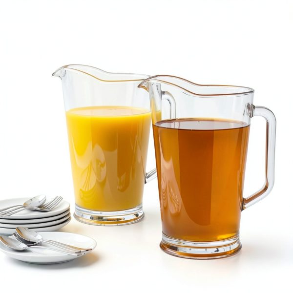 US Acrylic 64oz Bistro Clear Pitcher Set of 2 Shatterproof BPA Free-7