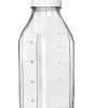 Glass Milk Bottle 2 Pack by Syntic – 32oz Airtight Reusable Jugs-1