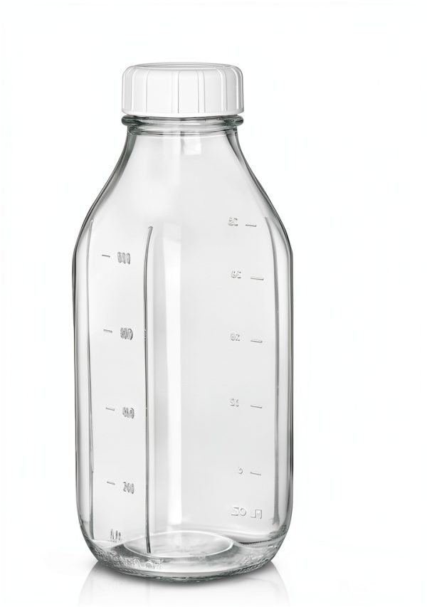 Glass Milk Bottle 2 Pack by Syntic – 32oz Airtight Reusable Jugs-1