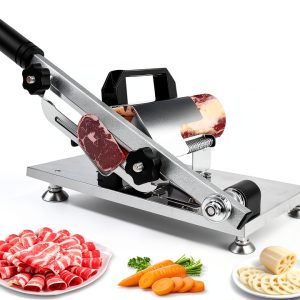 Manual Frozen Meat Slicer by WRJMV Stainless Steel for Beef Lamb-0